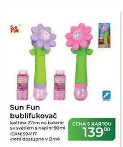 Tamda Foods Sun Fun bublifukovač květina 27cm na baterie se světlem s náplní nabídka
