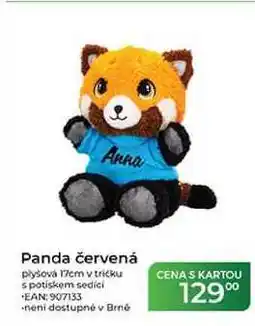 Tamda Foods Panda červená plyšová 17cm v tričku s potiskem sedící nabídka