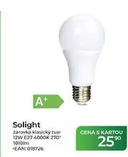 Tamda Foods A+ Solight žárovka klasický tvar 12W E27 4000K 270° 1010lm nabídka