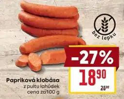 Billa Papriková klobása nabídka