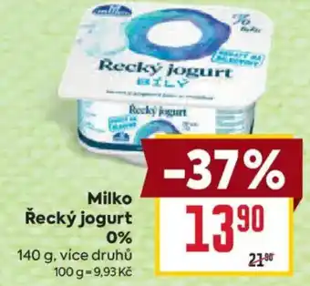 Billa Milko Řecký jogurt 0% nabídka