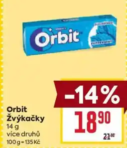 Billa Orbit Žvýkačky nabídka