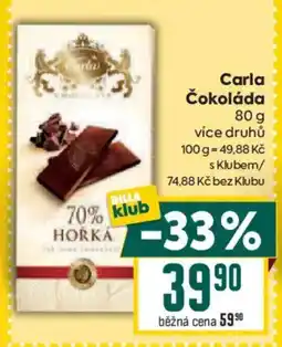 Billa Carla Čokoláda nabídka