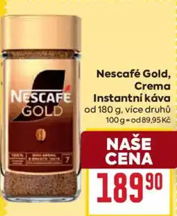 Billa Nescafé Gold, Crema Instantní káva nabídka