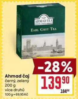 Billa Ahmad čaj černý, zelený nabídka