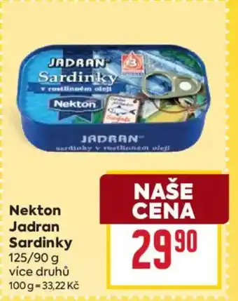 Billa Nekton Jadran Sardinky nabídka