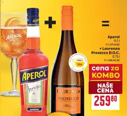 Billa Aperol + Laurenza Prosecco D.O.C. nabídka