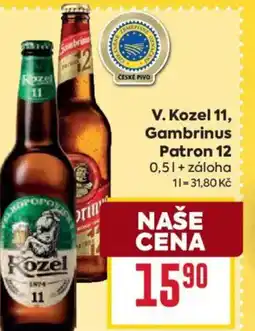 Billa V. Kozel 11, Gambrinus Patron 12 nabídka