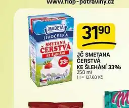 Flop JČ SMETANA ČERSTVÁ KE ŠLEHÁNÍ 33% nabídka