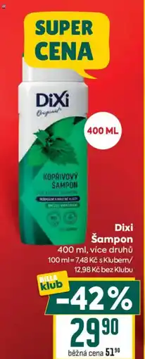 Billa Dixi Šampon nabídka