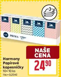 Billa Harmony Papírové kapesníčky nabídka