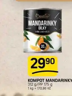 Flop KOMPOT MANDARINKY 312 g/PP 175 g nabídka