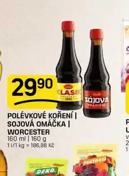Flop POLÉVKOVÉ KOŘENÍ | SOJOVÁ OMÁČKA | WORCESTER 160 ml | 160 g nabídka