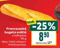 Billa Francouzská bageta světlá nabídka