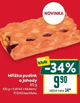 Billa Mřížka pudink a jahody nabídka