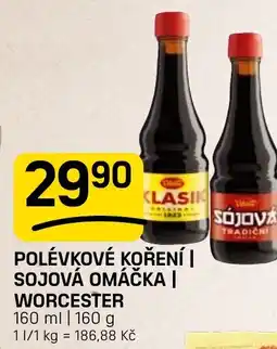 Flop Polévkové koření | sojová omáčka | worcester nabídka