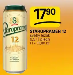Flop Staropramen 12 světlý ležák nabídka