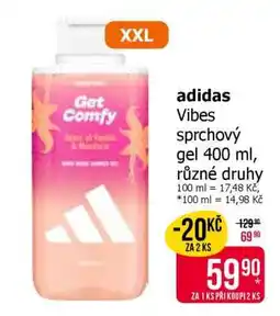Teta adidas Vibes sprchový gel 400 ml, různé druhy nabídka