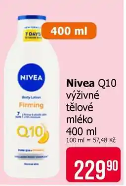Teta Nivea Q10 výživné tělové mléko 400 ml nabídka