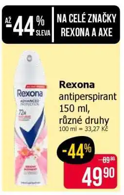 Teta Rexona antiperspirant nabídka