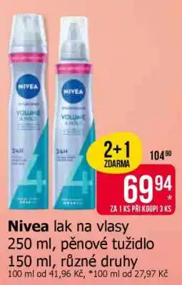 Teta Nivea lak na vlasy 250 ml, pěnové tužidlo 150 ml nabídka