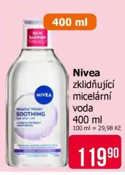 Teta Nivea zklidňující micelární voda 400 ml nabídka
