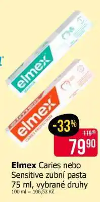 Teta Elmex Caries nebo Sensitive zubní pasta nabídka