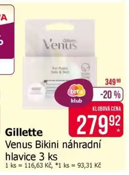 Teta Gillette Venus Bikini náhradní hlavice 3 ks nabídka