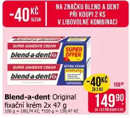 Teta Blend-a-dent Original fixační krém 2x 47 g nabídka