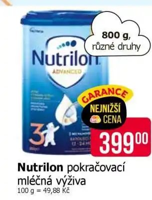 Teta Nutrilon pokračovací mléčná výživa nabídka
