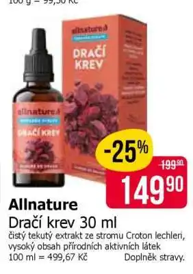 Teta Allnature Dračí krev 30 ml nabídka