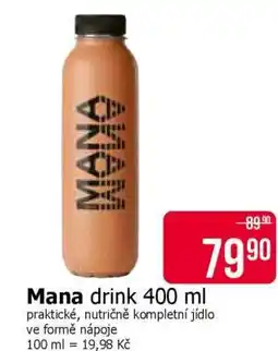 Teta MANA drink 400 ml nabídka