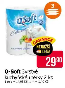 Teta Q-Soft 3vrstvé kuchyňské utěrky 2 ks nabídka