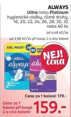 Rossmann Always Ultra nebo Platinum nabídka