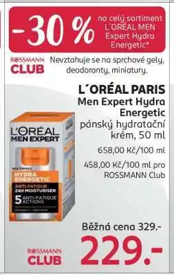 Rossmann L'ORÉAL PARIS Men Expert Hydra Energetic nabídka