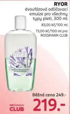Rossmann Ryor nabídka