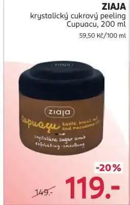 Rossmann ZIAJA krystalický cukrový peeling Cupuacu, 200 ml nabídka
