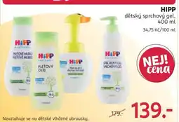 Rossmann HiPP dětský sprchový gel nabídka