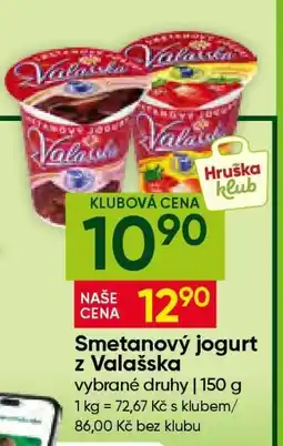 Hruška Smetanový jogurt z Valašska nabídka