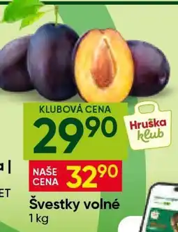 Hruška ŠVESTKY volné nabídka