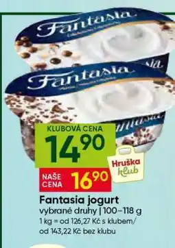 Hruška Fantasia jogurt nabídka