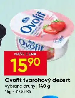 Hruška Ovofit Tvarohový dezert nabídka