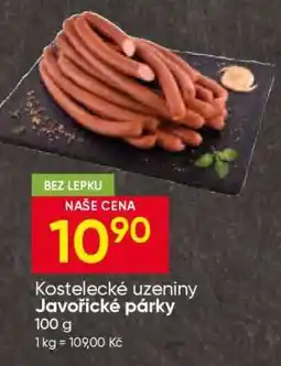 Hruška KOSTELECKÉ UZENINY JAVOŘICKÉ PÁRKY nabídka