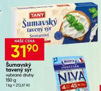 Hruška Šumavský tavený sýr nabídka