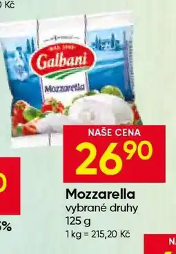 Hruška Mozzarella nabídka