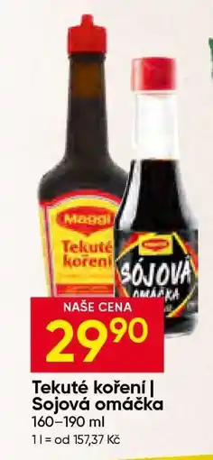 Hruška Tekuté koření sójová omáčka nabídka