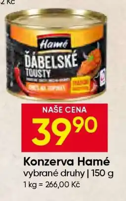 Hruška Konzerva Hamé nabídka