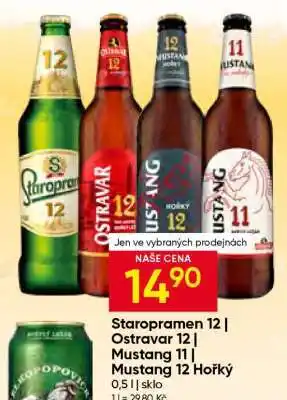 Hruška Staropramen 12, Ostravar 12, Mustang 11, Mustang 12 Hořký nabídka