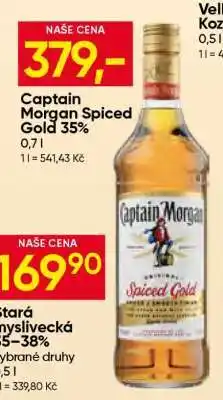 Hruška Captain Morgan Spiced Gold 35 % nabídka
