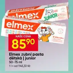 Hruška ELMEX Zubní pasta dětská/junior nabídka